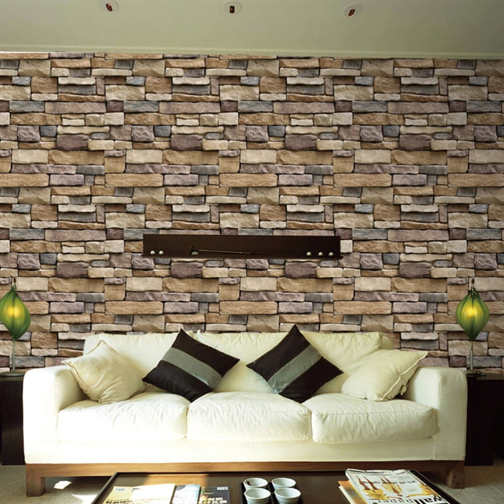 3D Stone Wallpaper Brick Sticker Peel and Stick Wall Decals Decoration for Home (SA-1007)