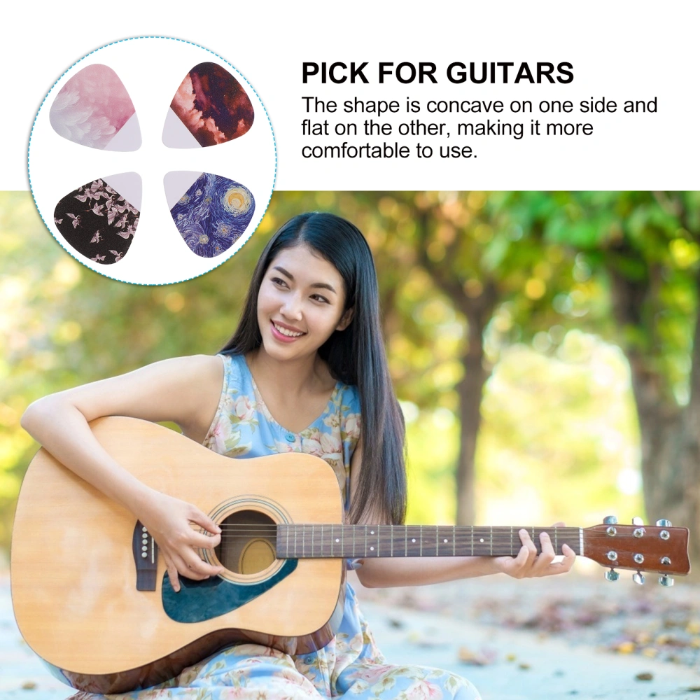 16Pcs Guitar Picks Practical Ukulele Guitar Accessories Triangular Guitar Picks