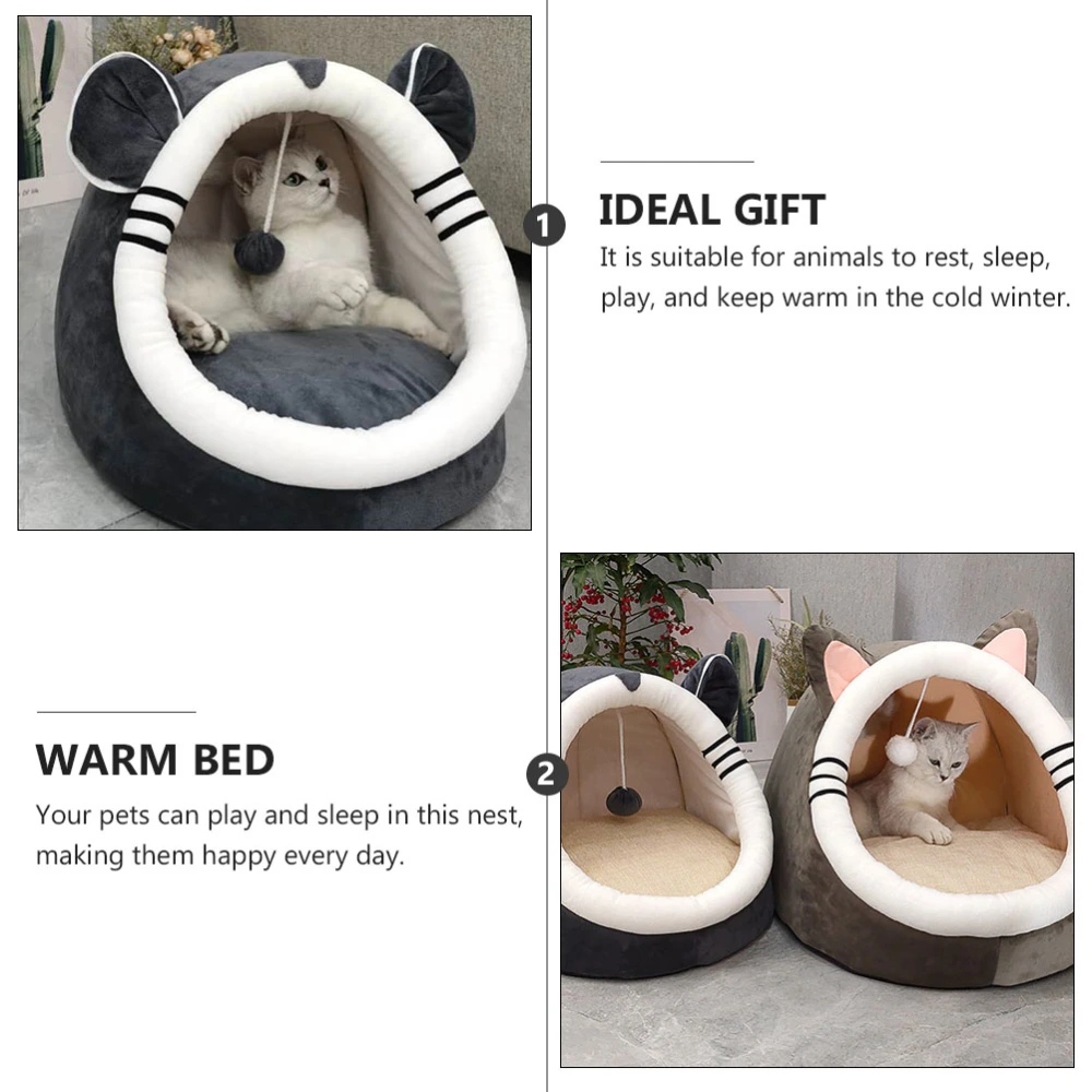 1Pc Adorable Dog Cat Calming Bed Cartoon Cushion Thickened Pet Pad(Random Style)