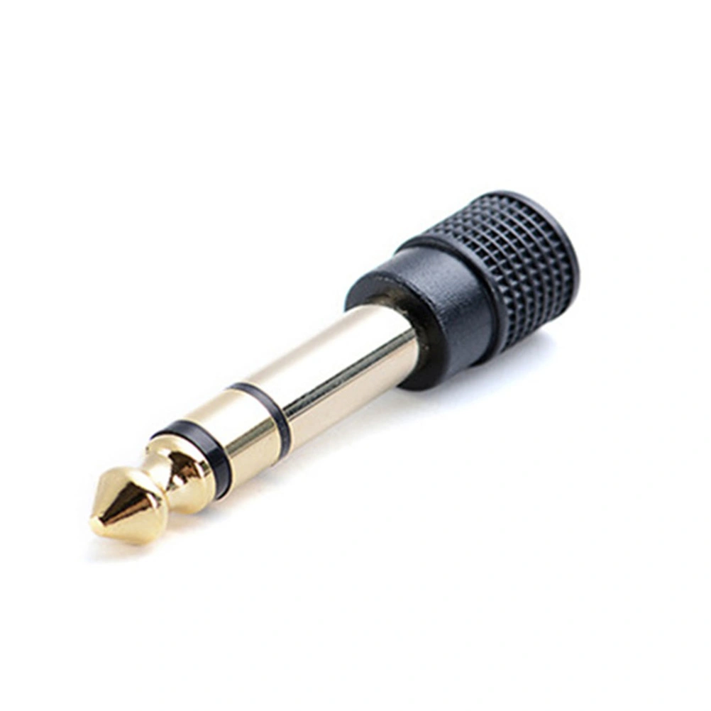 5 Pcs Gold-plated Copper 6.5mm Male to 3.5mm Female Plug Audio Headset Microphone Guitar Recording Adapter 6.35mm Male Plug to 3.5mm Female Connector Converter (Golden)