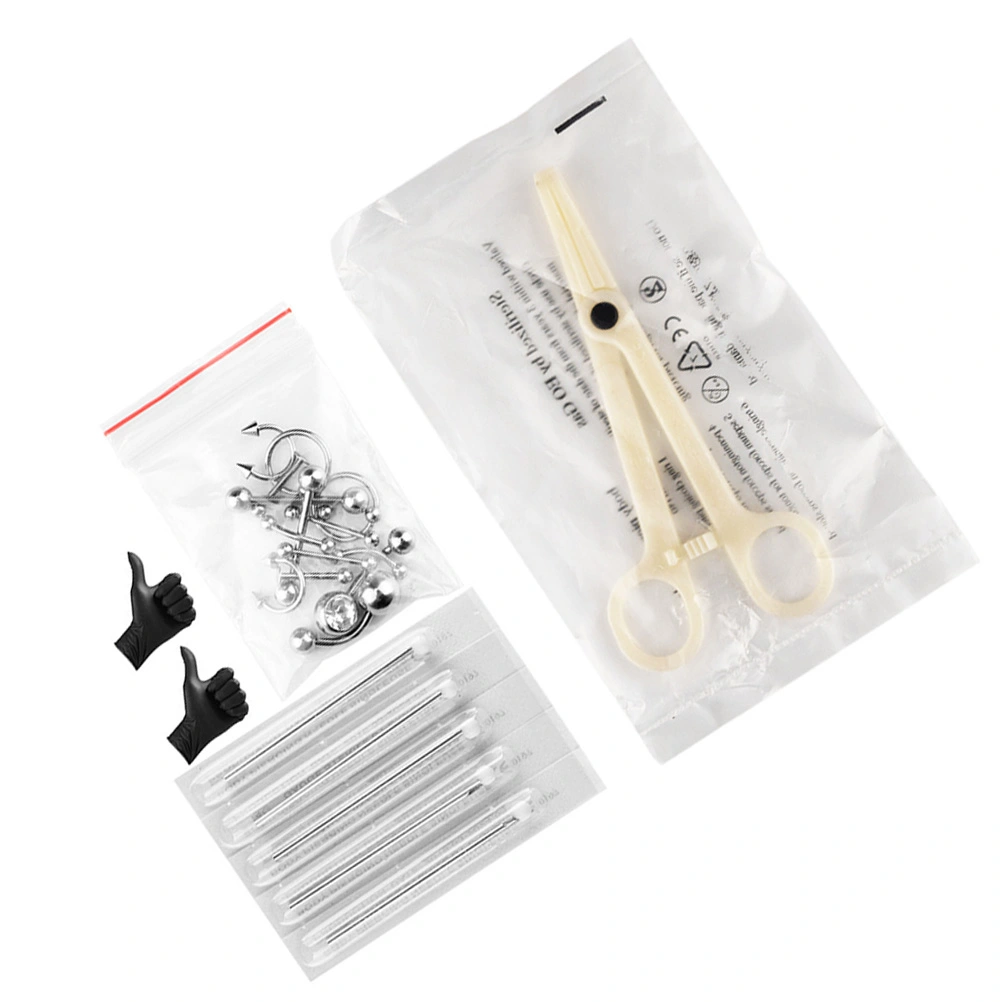 1 Set of Puncture Tools Disposable Needles Belly Human Body Piercing Jewelry Clamp Tools