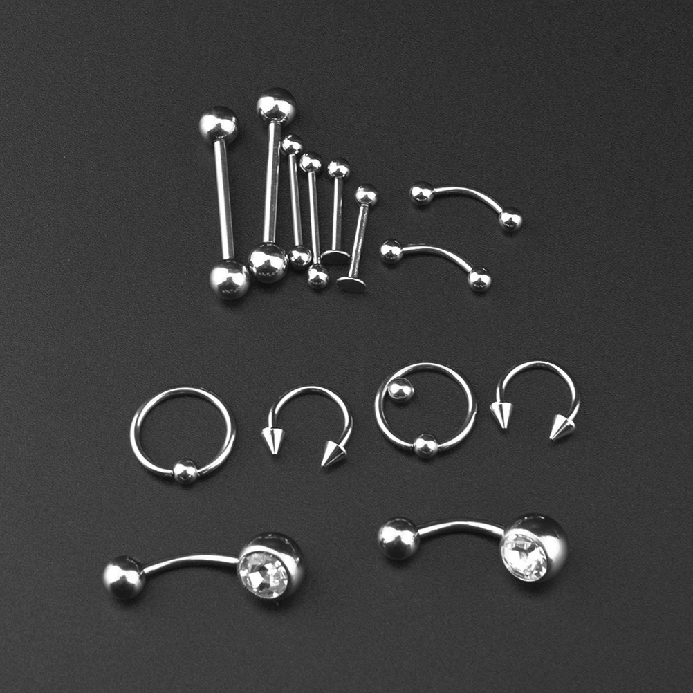 1 Set of Puncture Tools Disposable Needles Belly Human Body Piercing Jewelry Clamp Tools