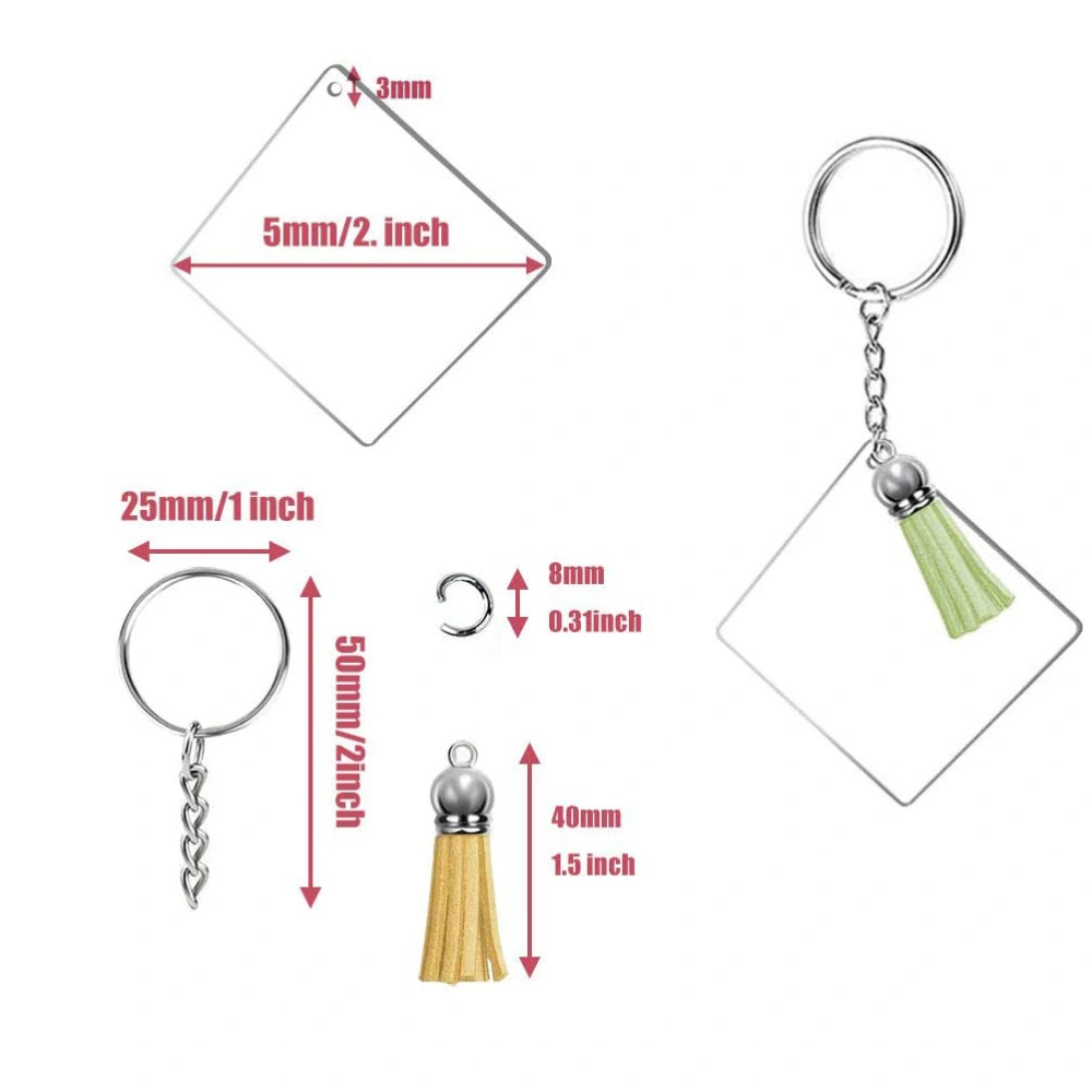 1Set DIY Tassel Keychain Material Creative Key Ring Accessory Handmade Craft