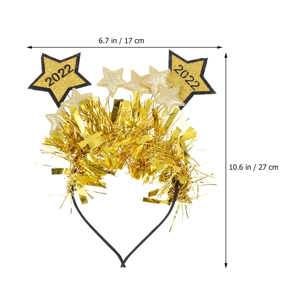 1Pc Headdress for New Year's Party 2022 Star Shape Design Headdress for Decor