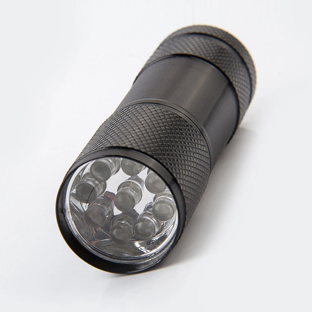 5pcs 9LED UV Torch Light Ultra Violet Flashlight Portable Currency Detector Disinfection Lamp (Black)