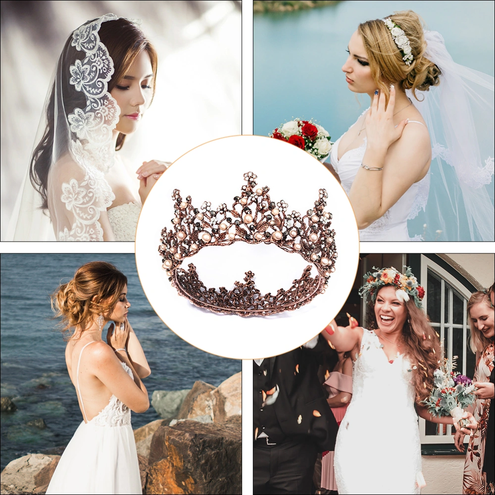 1Pc Baroque Alloy Head Ornament Fashion Bridal Tiara Temperament Retro Crown