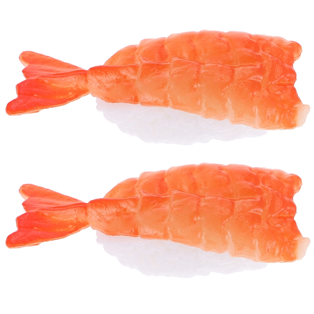 2Pcs Funny Magnets Home Decors Food Stickers Fake Shrimp Gifts Magnets for Kitchen