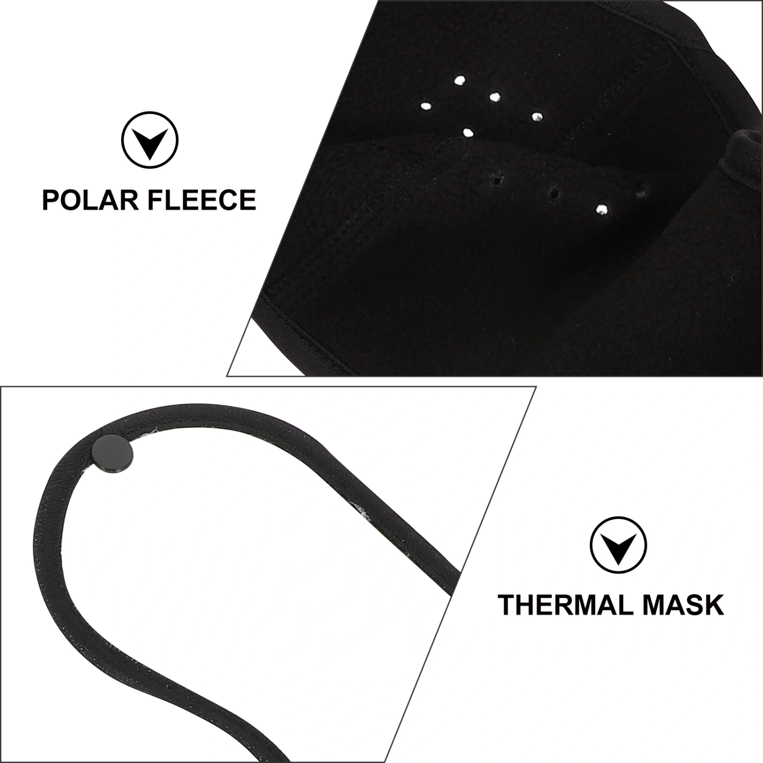 Winter Face Cover Outdoor Skiing Face Mask Cycling Warm Face Guard (Black)