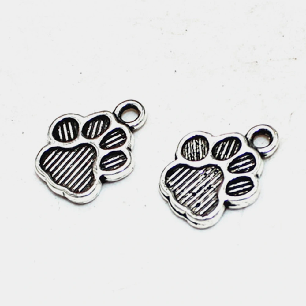 150Pcs Dog Paw Pendant Charms Alloy Dog Footprint Charms Jewelry Making Supplies