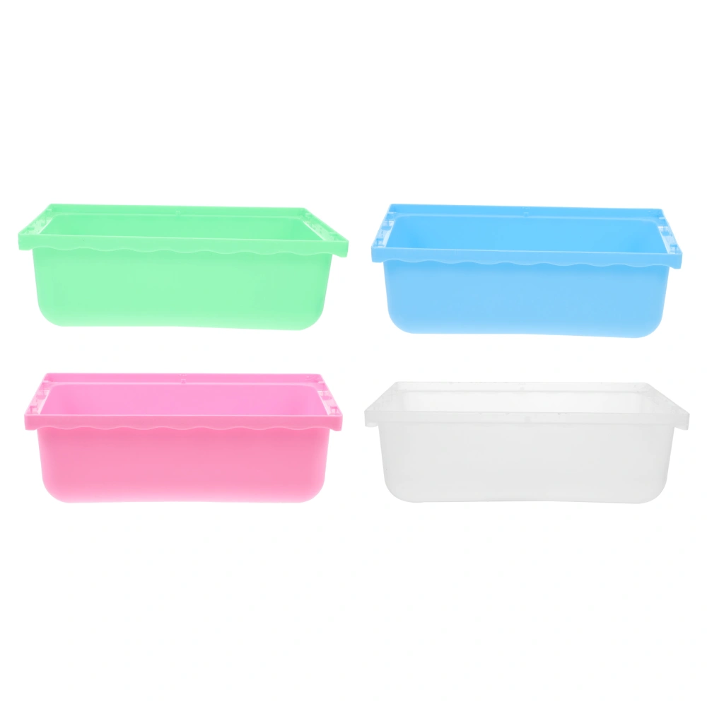 4Pcs Plastic Trays Hamster Cage Trays Hamster Cage Accessory Bottom Tray for Hamster Cage