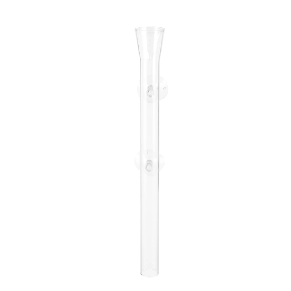 250mm Transparent Shrimp Feeder Food Glass Tube Shrimp Feeding Tube with Sucker