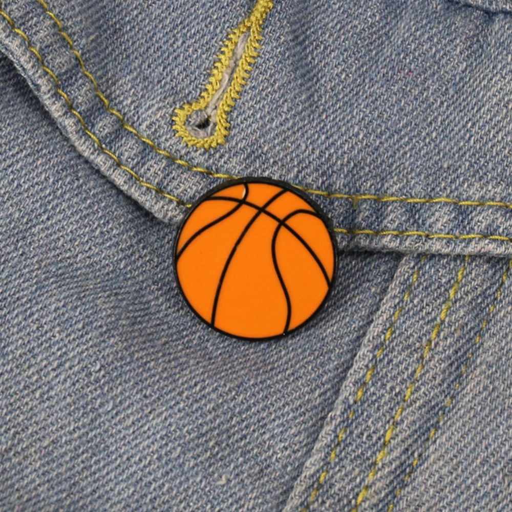 4pcs Sports Ball Shaped Breastpin Creative Brooches Unique Brooch Pin Costume Props Decoration Small Gift for Decor Use