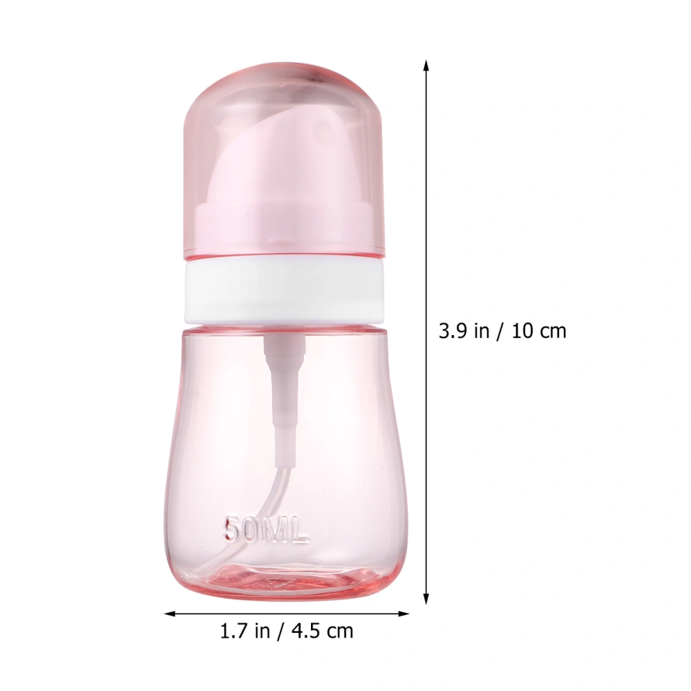 2pcs Multi-use Spray Bottles Plastic Alcohol Sprayer Makeup Toner Containers Sanitizer Storage Holder 50ml Transparent Red