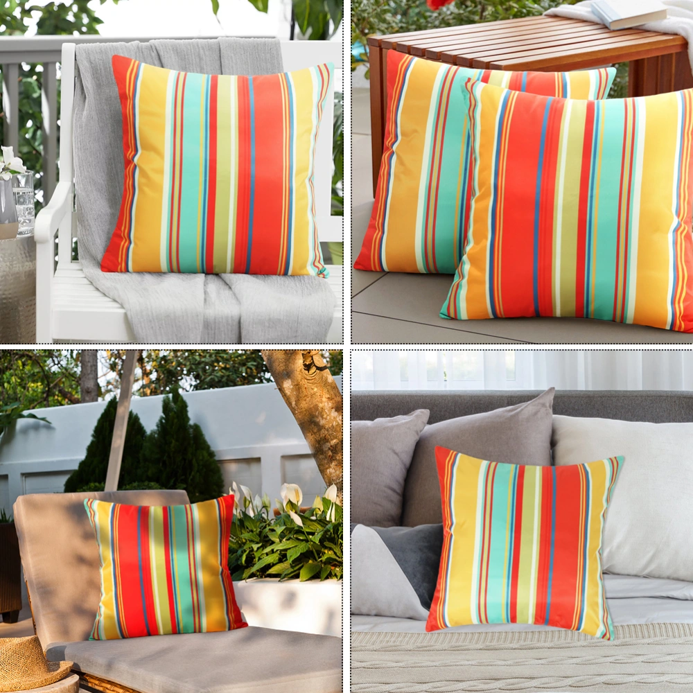 Pillow Cover Home Sofa Pillowcase Practical Polyester Striped Pillow Cover