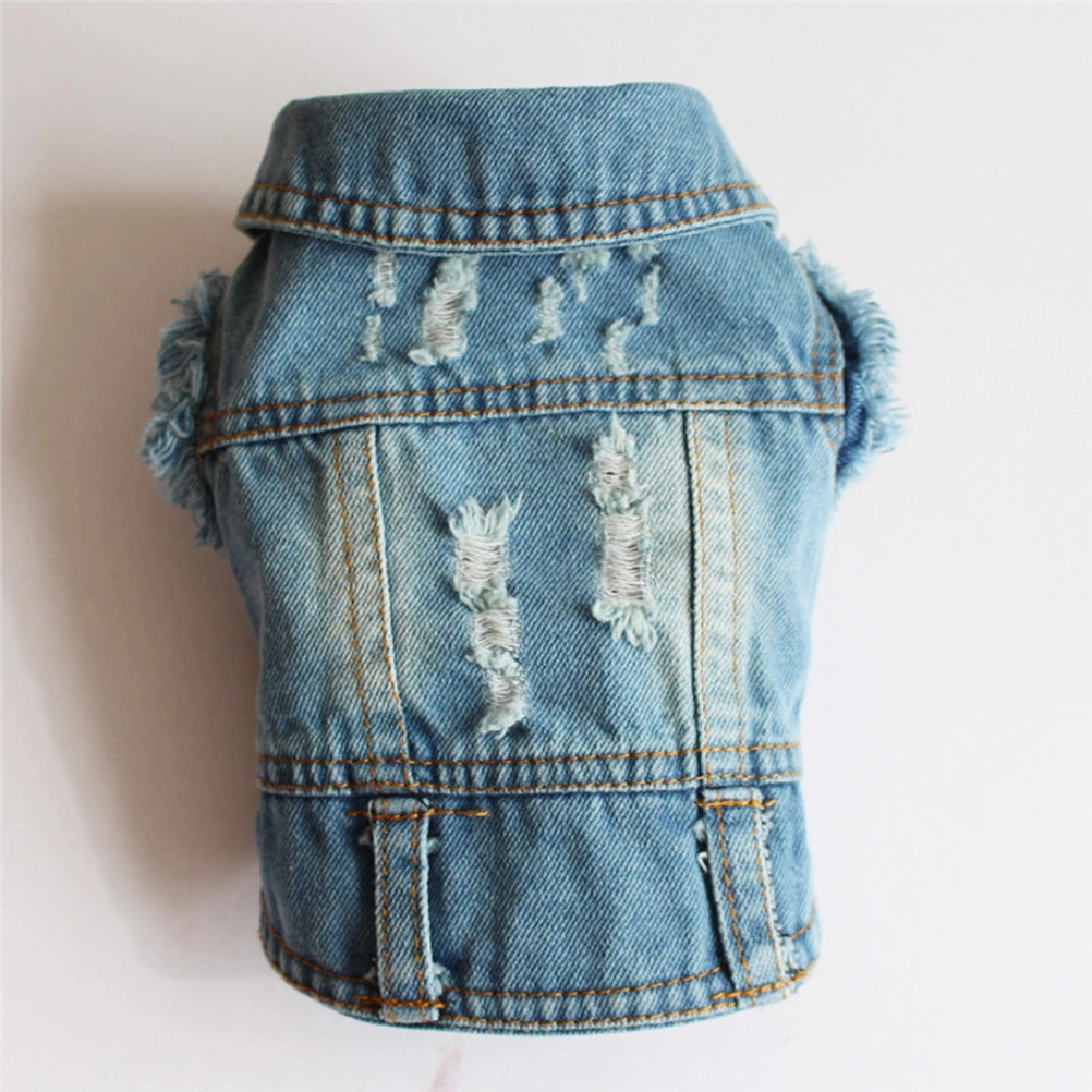 Dog Clothes Cool Cowboy Pet Dog New Denim Vest Goods for Small Dogs Puppies Size M