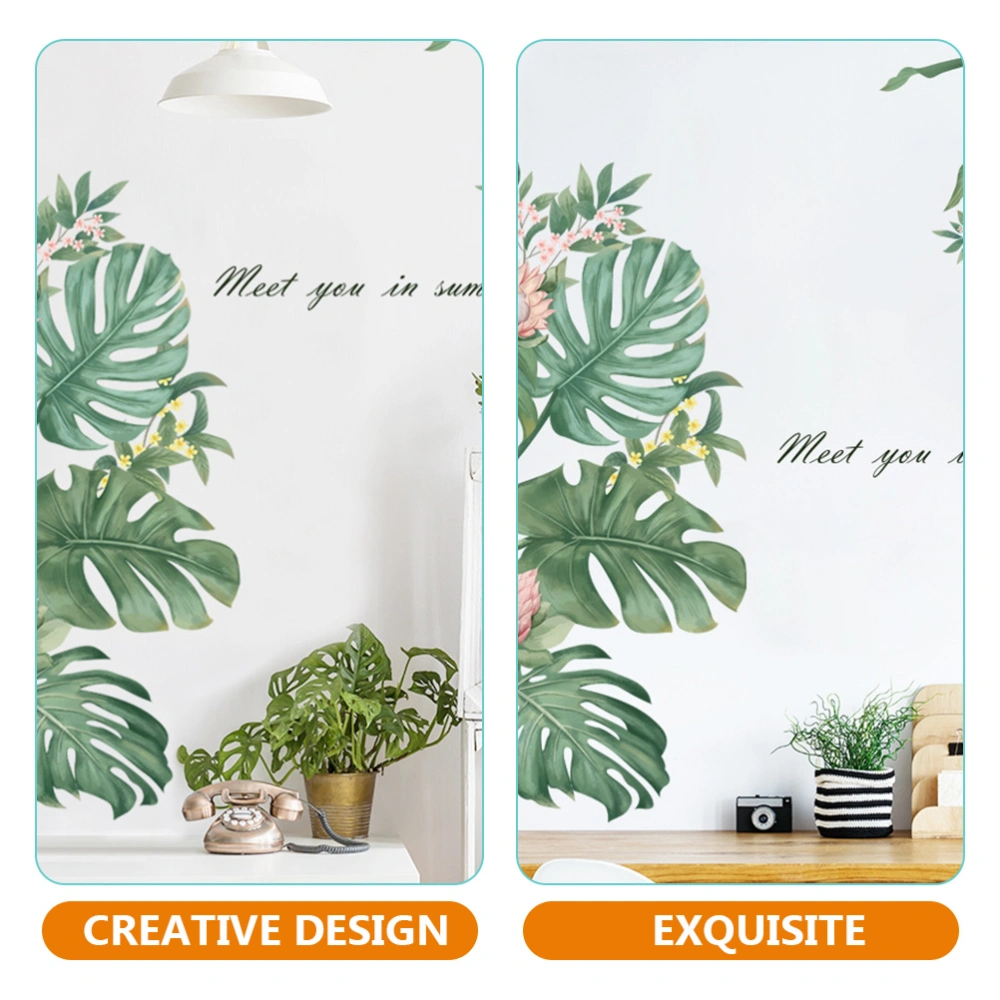 2pcs Monstera Wall Stickers Wall Decorations Bedroom Living Room Wall Stickers