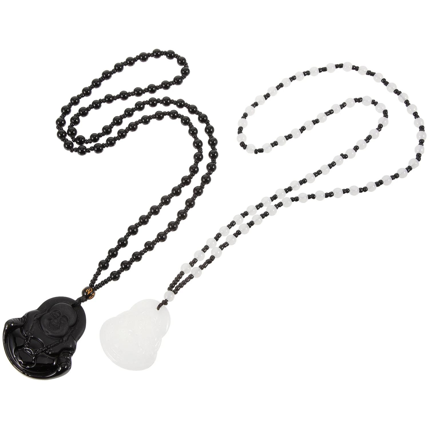 2pcs Pendant Necklaces Buddha Necklace Fashionable Necklace Jewelry Gift for Women Men