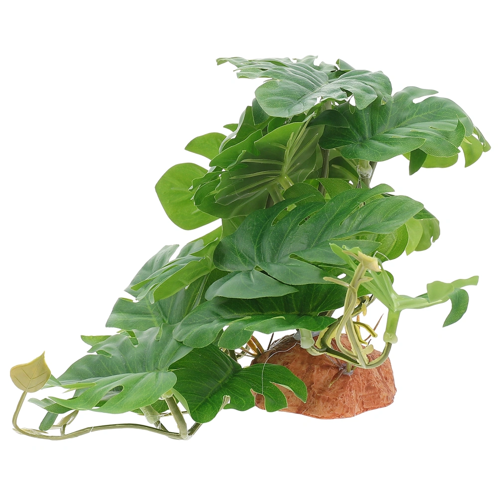 Reptile Plant Decor Reptile Tank Accessory Artificial Plant Terrarium Plant