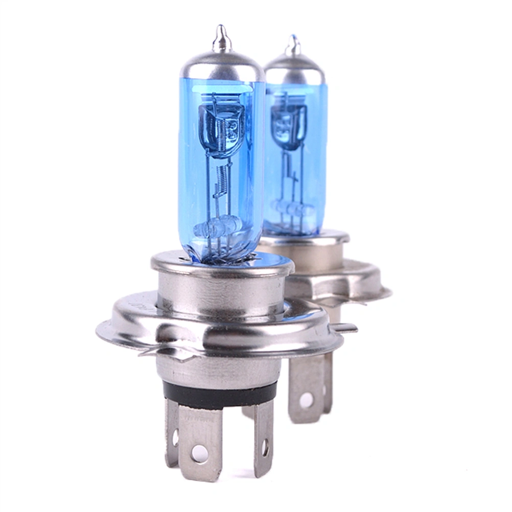 2pcs H4 DC 12V 100W Car Auto Halogen Headlight Headlamp Lamp Light Bulb (White)