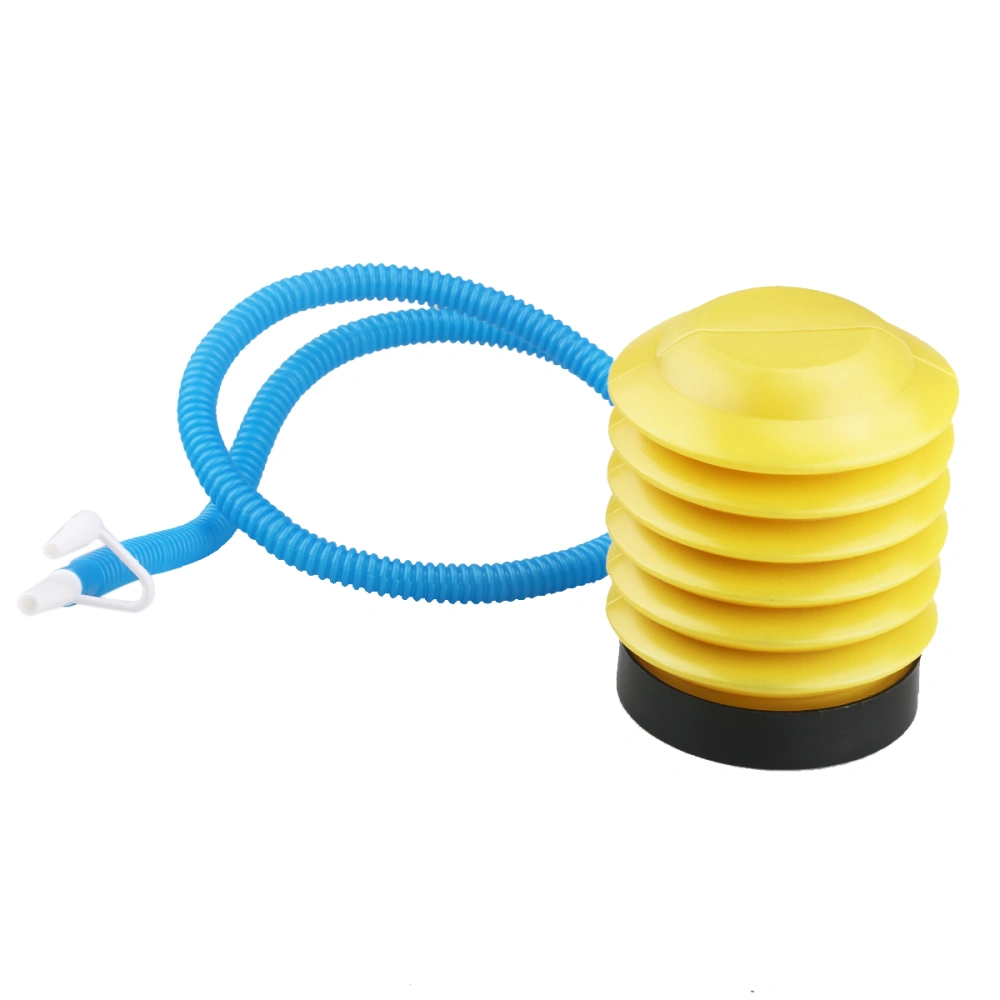 Portable Mini Inflatable Toy Balloon Foot Air Pump Inflator Single Pipe (Yellow+Blue)