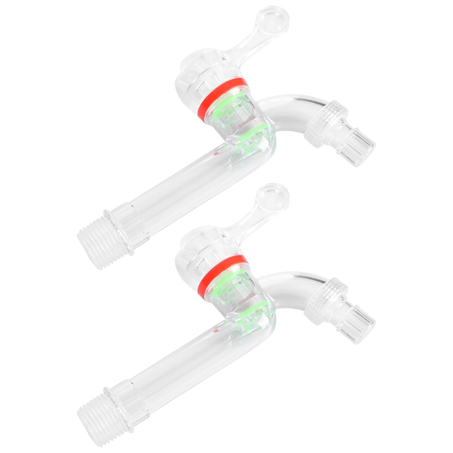 2 Pcs Transparent Faucet Lengthen Plastic Faucet Washbasin Faucet Kitchen Faucet