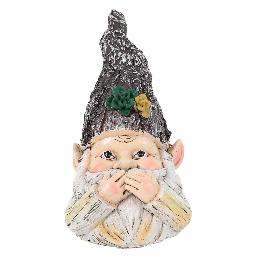 1Pc Garden Resin Decoration Creative Gnome Statue Yard Scene Adornment