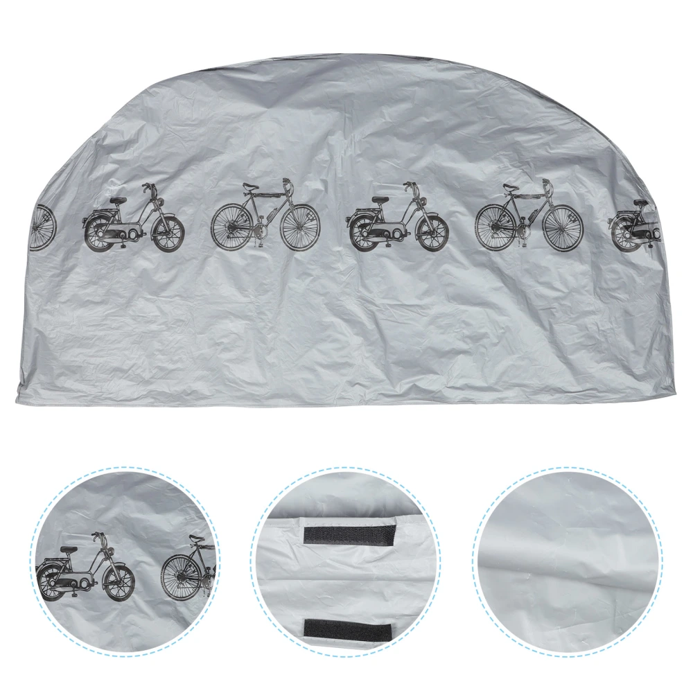 Dustproof Bike Protective Cover Bike Protector for Outdoor Motorcycle Cover (Grey)