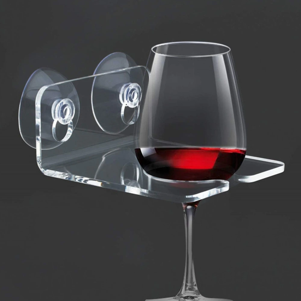 Bathtub Wine Cup Holder Wine Shower Cup Holder Transparent Wine Glass Holder Bathtub Supply