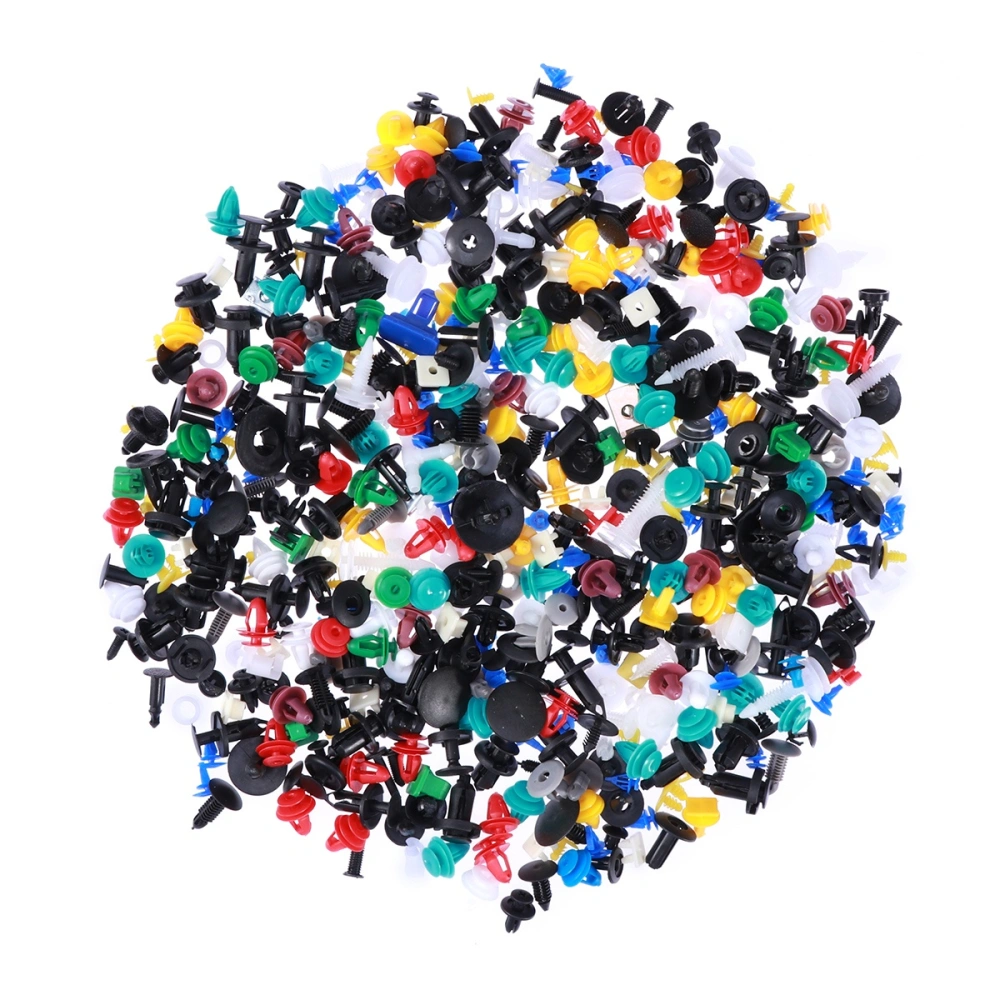 500 Pcs Nylon Automotive Push Bumper Fastener Rivet Clips  Car Push Type Rivet Pin Clips (30 Species)