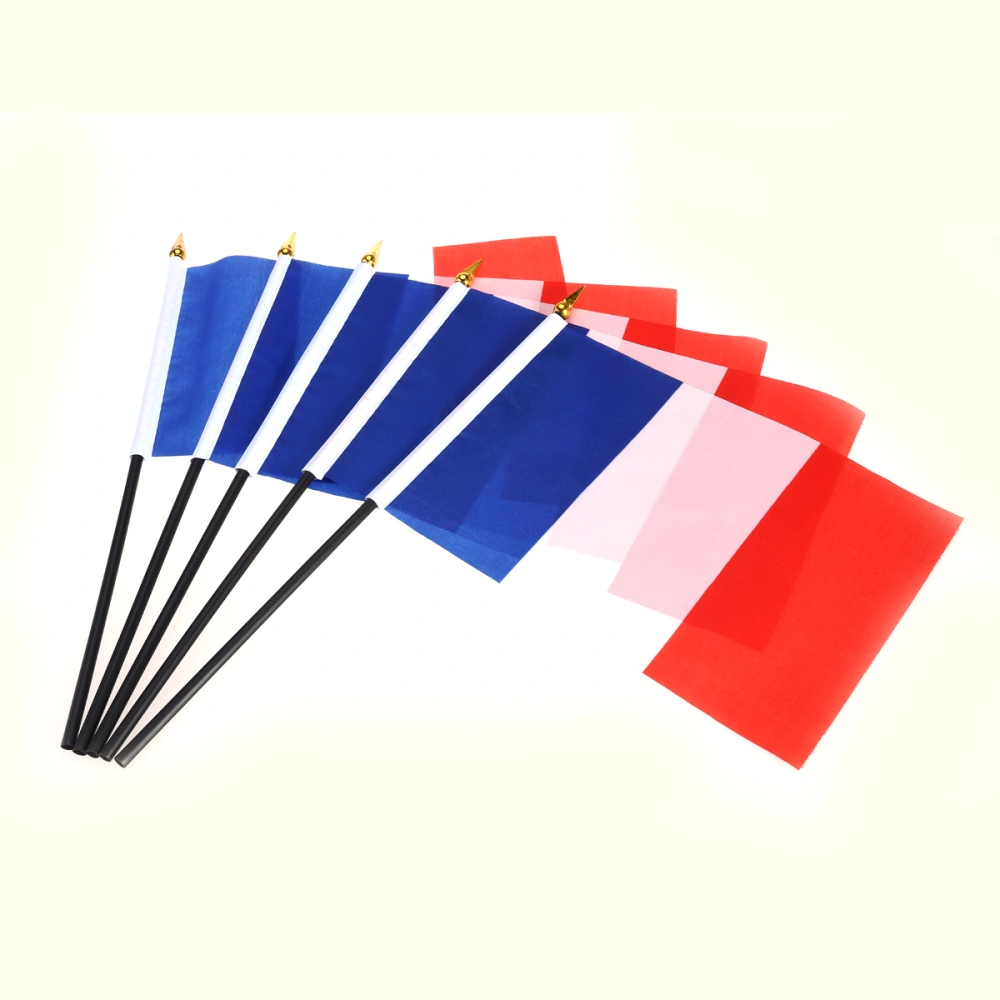 5 Pcs Hand Waving Flag France National Hand Flags