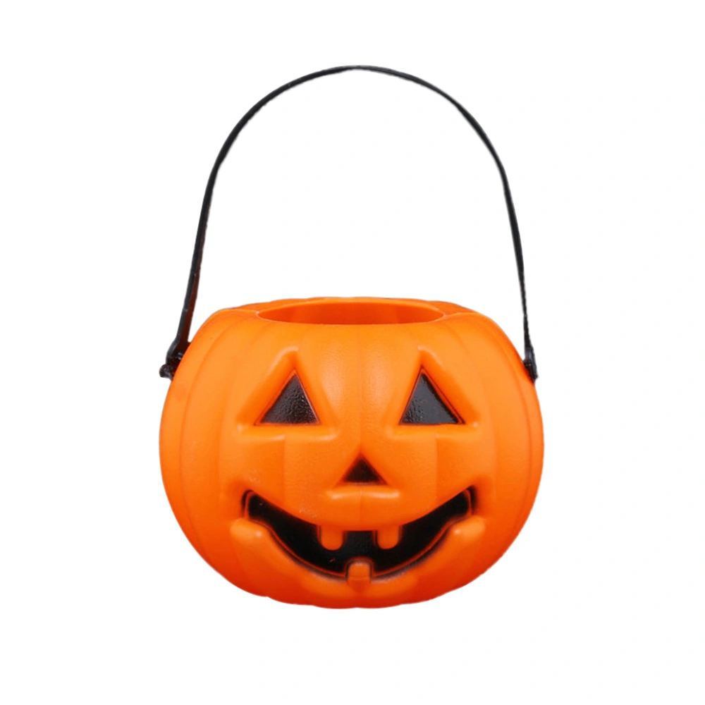 2pcs Halloween Props Portable Pumpkin Lantern LED Pumpkin Barrel Candy Jar Light Party Supplies