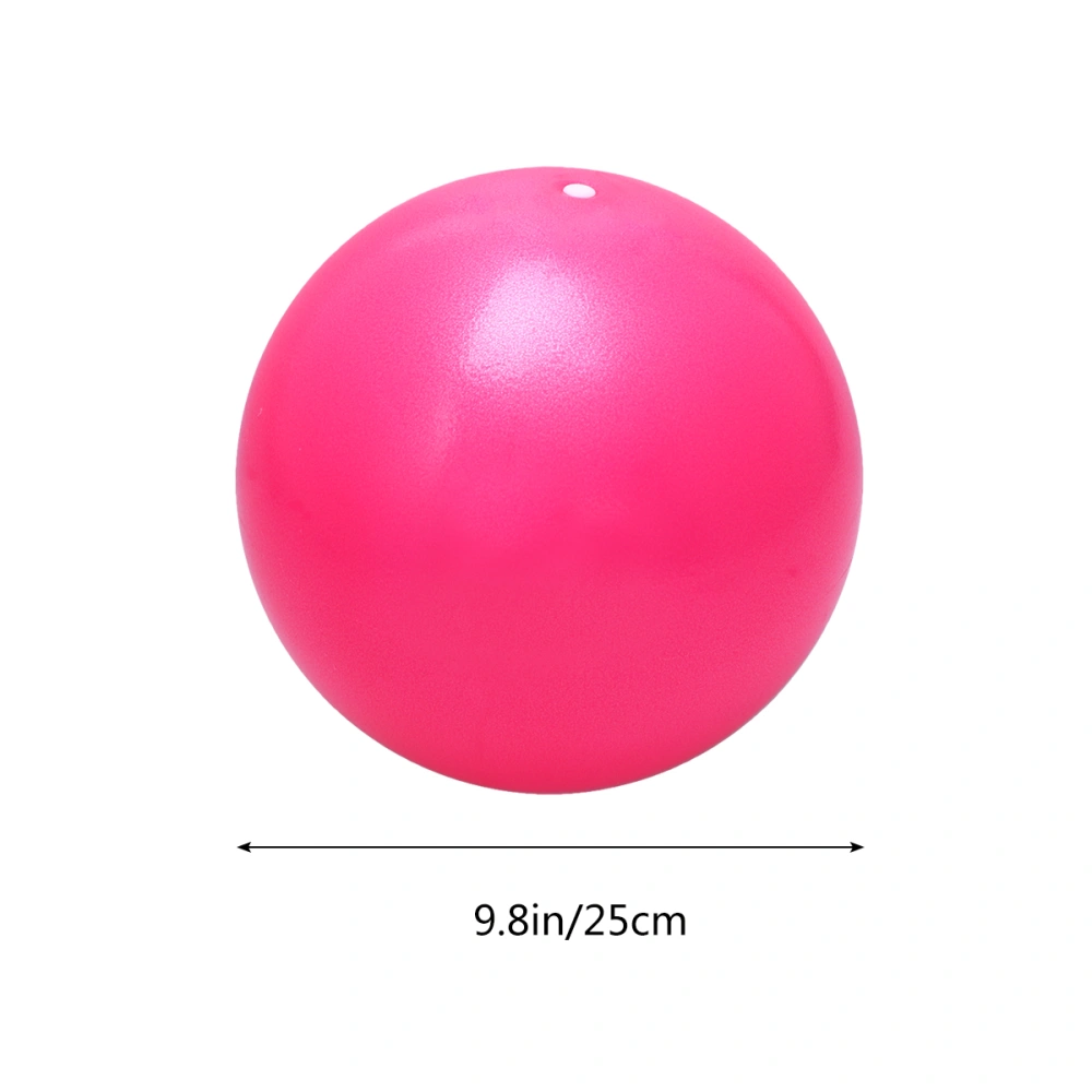 25cm Yoga Ball Physical Fitness Exercise Balance Ball for Women and Men (Pink)