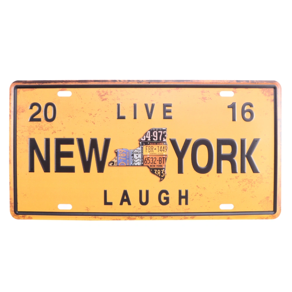 New York Bar Retro Resterant Decor Iron Metal Painting Signs Tin Sign Plate Wall Art Decor