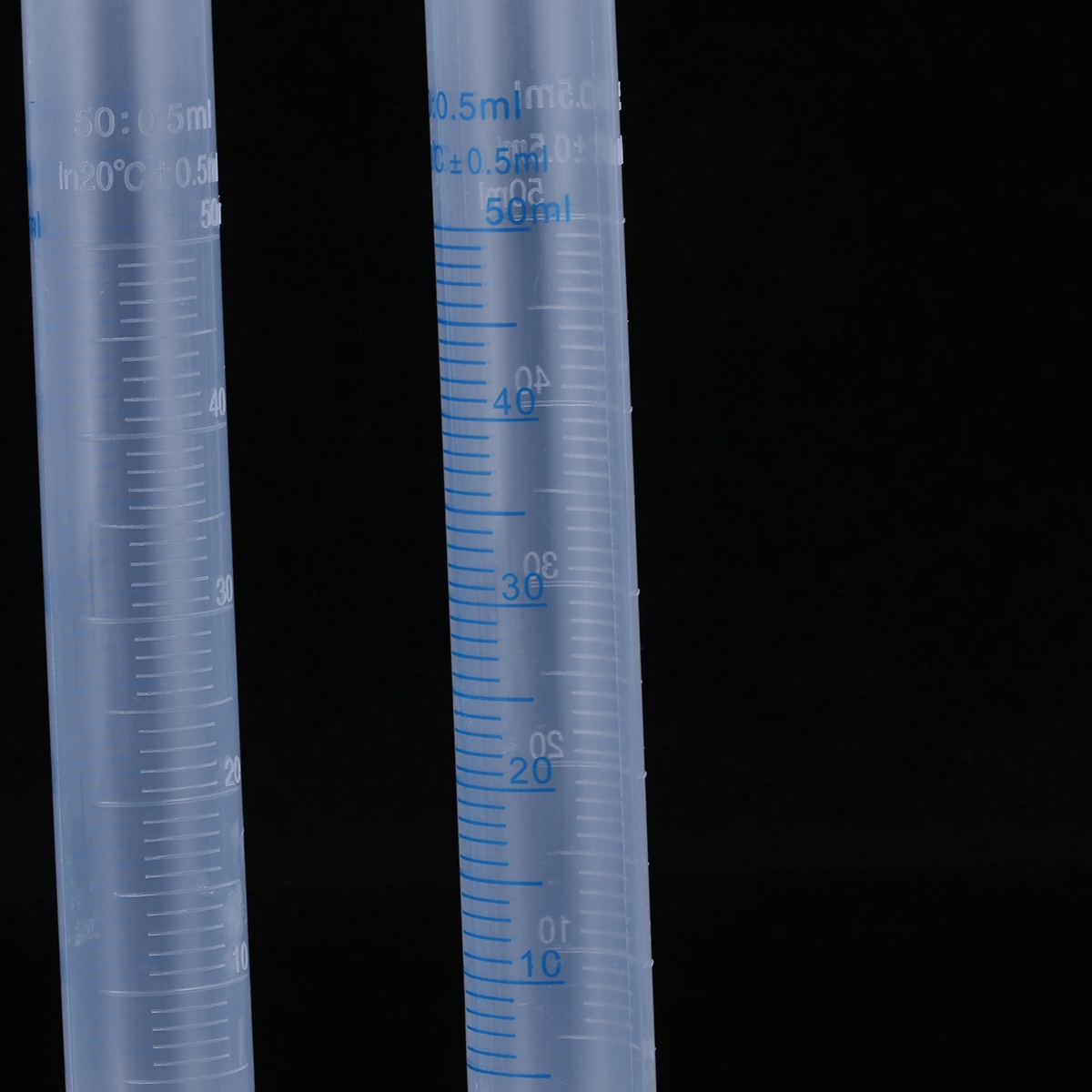 5pcs Plastic Measuring Cylinders Transparent Graduated Cylinder with Hexagonal Base (50ml)