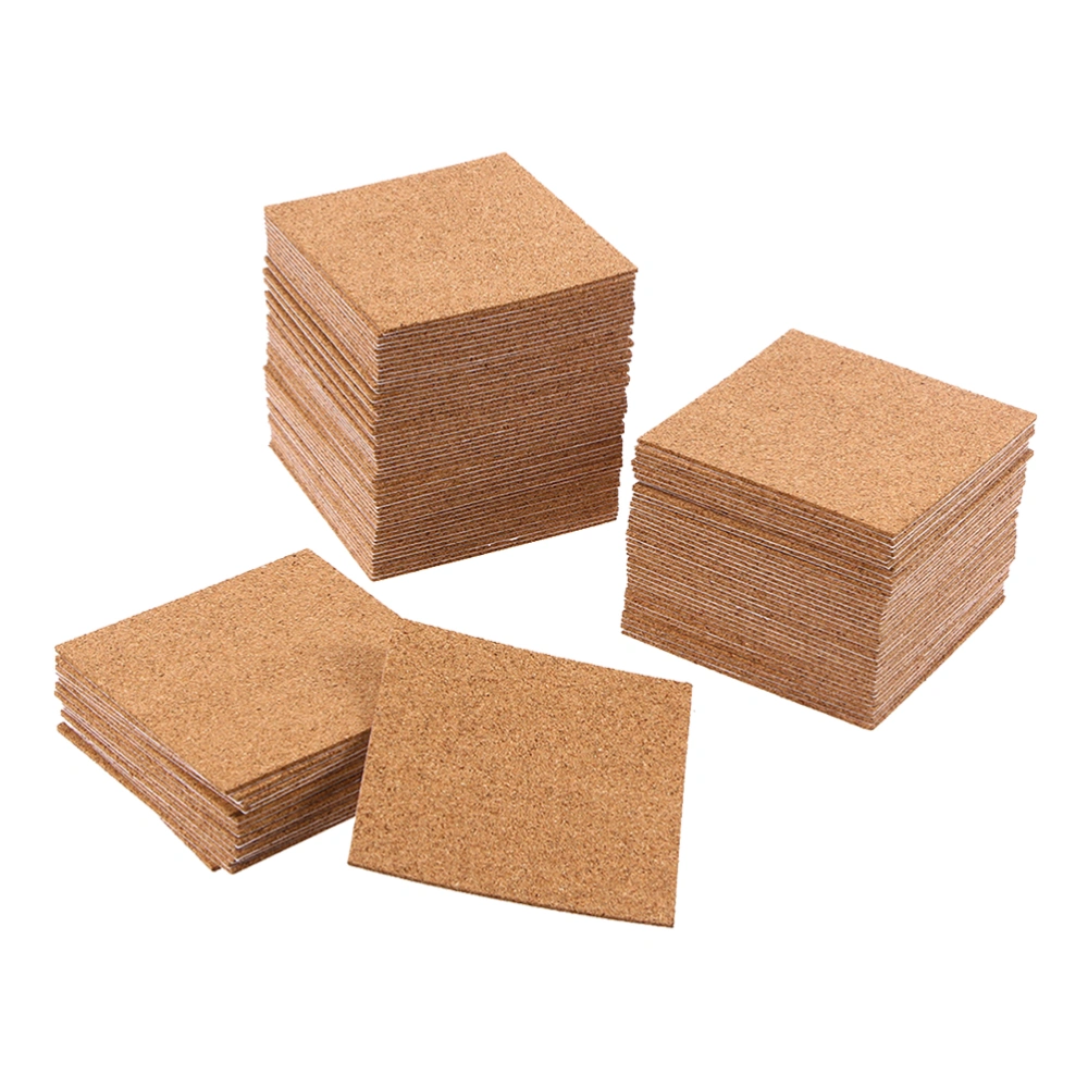 36pcs Self-adhesive Cork Coasters Square Cork Mats Cork Backing Sheets for Coasters DIY Crafts Supplies