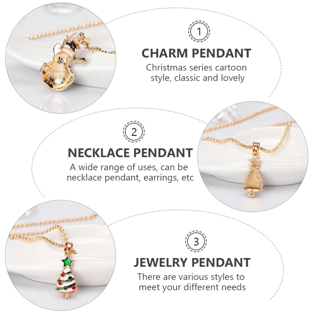 2pcs Exquisite Necklace Accessory Jewelry Xmas Alloy Pendant (Assorted Color)