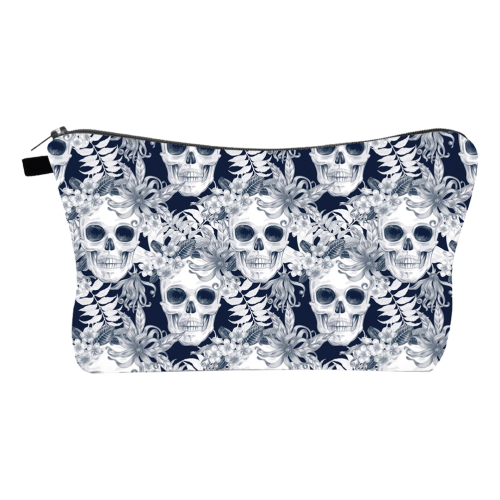 1pc Exquisite Skull Pattern Cosmetics Bag Portable Makeup Bag Personal Care Bag