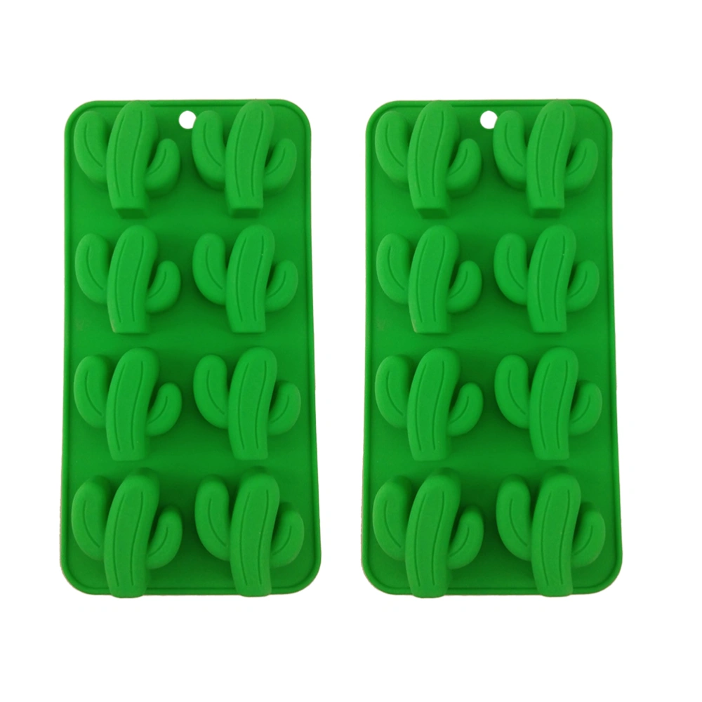 2pcs Cactus Molds Nonstick Silicone Candy Chocolates Moulds DIY Soap Mold for Home Kitchen