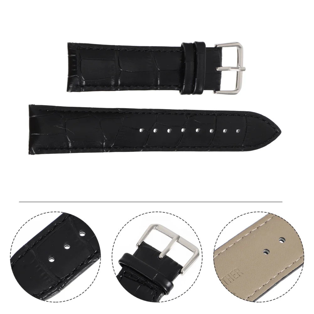 2pcs Watchbands Leather Watch Straps Replacement Watch Straps Smart Watch Straps