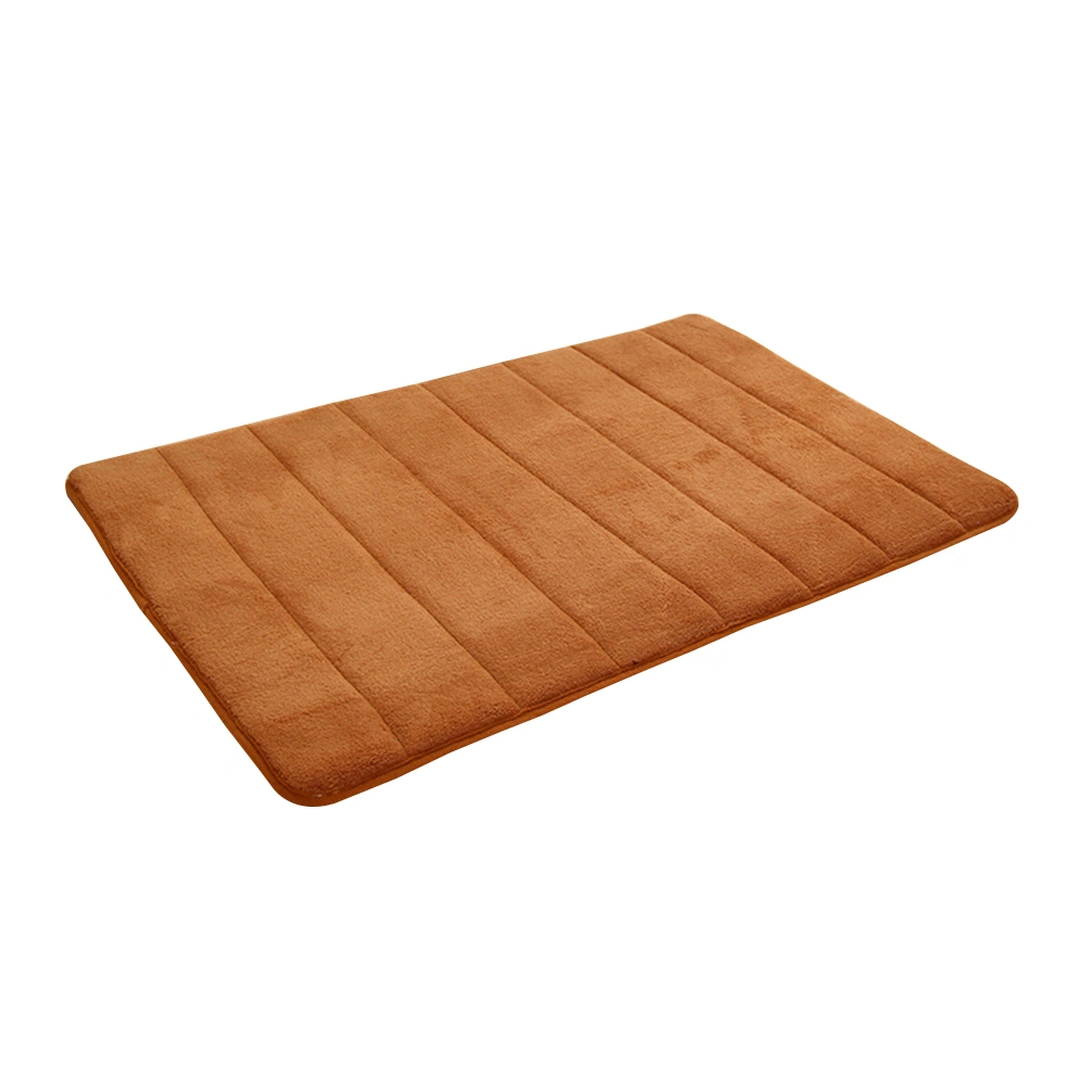 Memory Bath Mat Non Absorbent Super Cozy Bathroom Rug Carpet (Khaki)