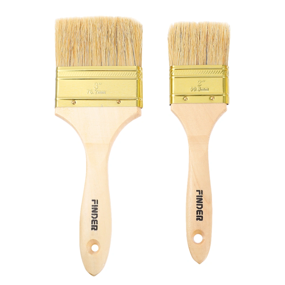 2pcs Bristles Chip Paint Brushes Flat Utility Paint Brush Art Utility Paint Brushes