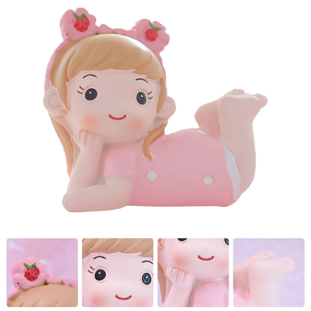 1pc Girl Cake Ornament Lovely Baking Dessert Decor Birthday Party Supply