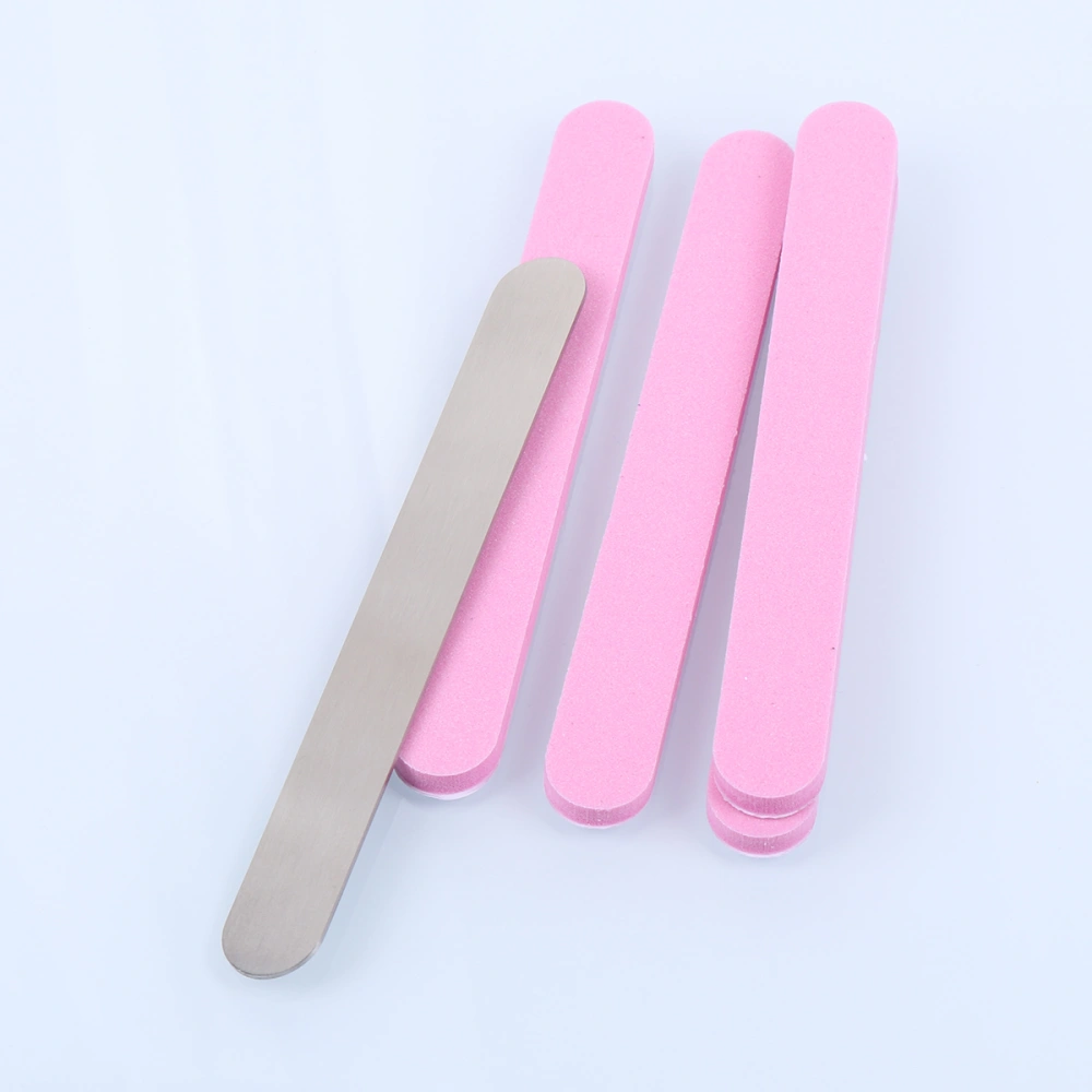 2 Set of 20PCS Adhesive Nail File Stick Double-sided Nail Polishing Files Manicure Tool with Iron Plate (Shape 5)