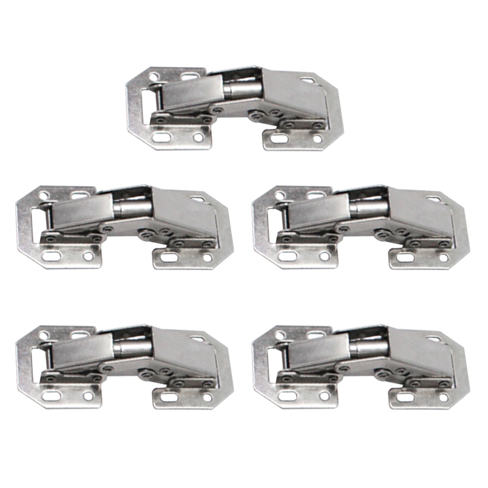 5Pcs Free Punch Door Hinge Bearing Loose-leaf Door Hinge Frame Polished Marine Hinges for Cabinet Drawer (3 Inches)