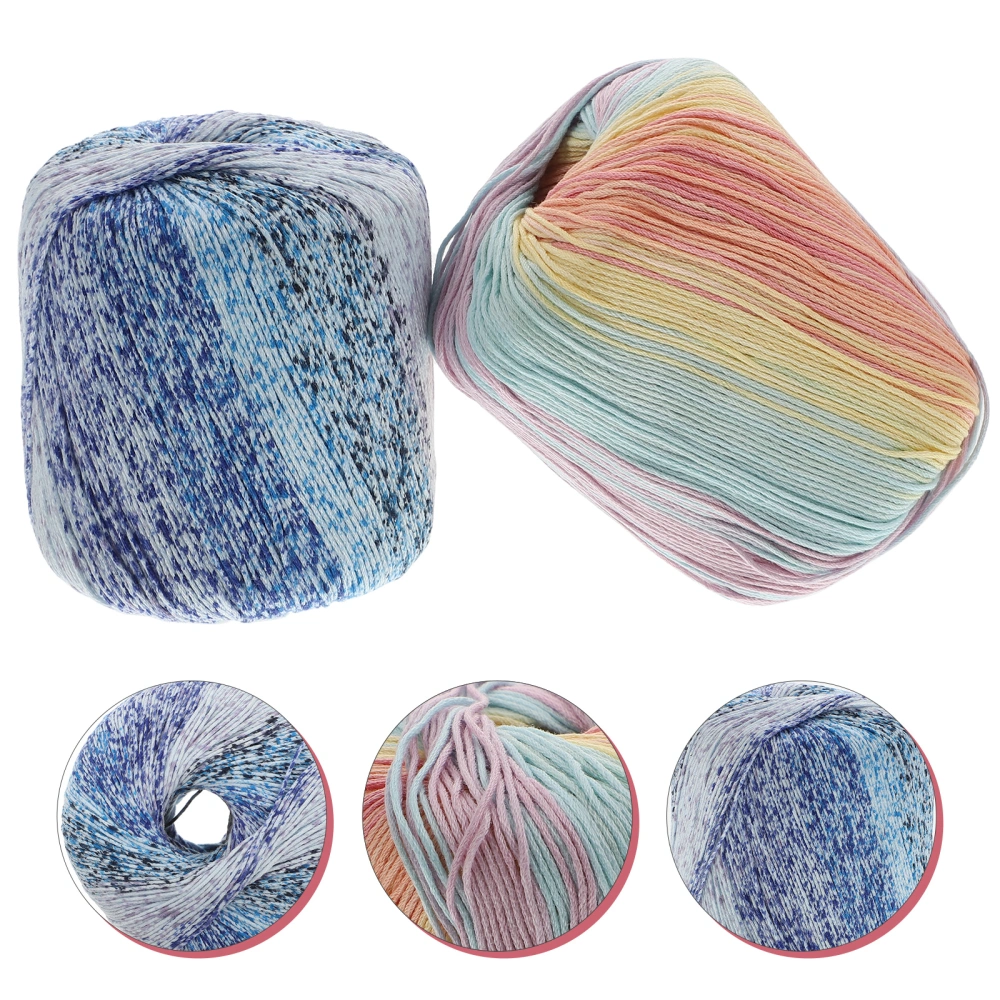 2pcs Cotton Woolen Yarns Hand-knitting Wool Yarns DIY Crafts Knitting Materials