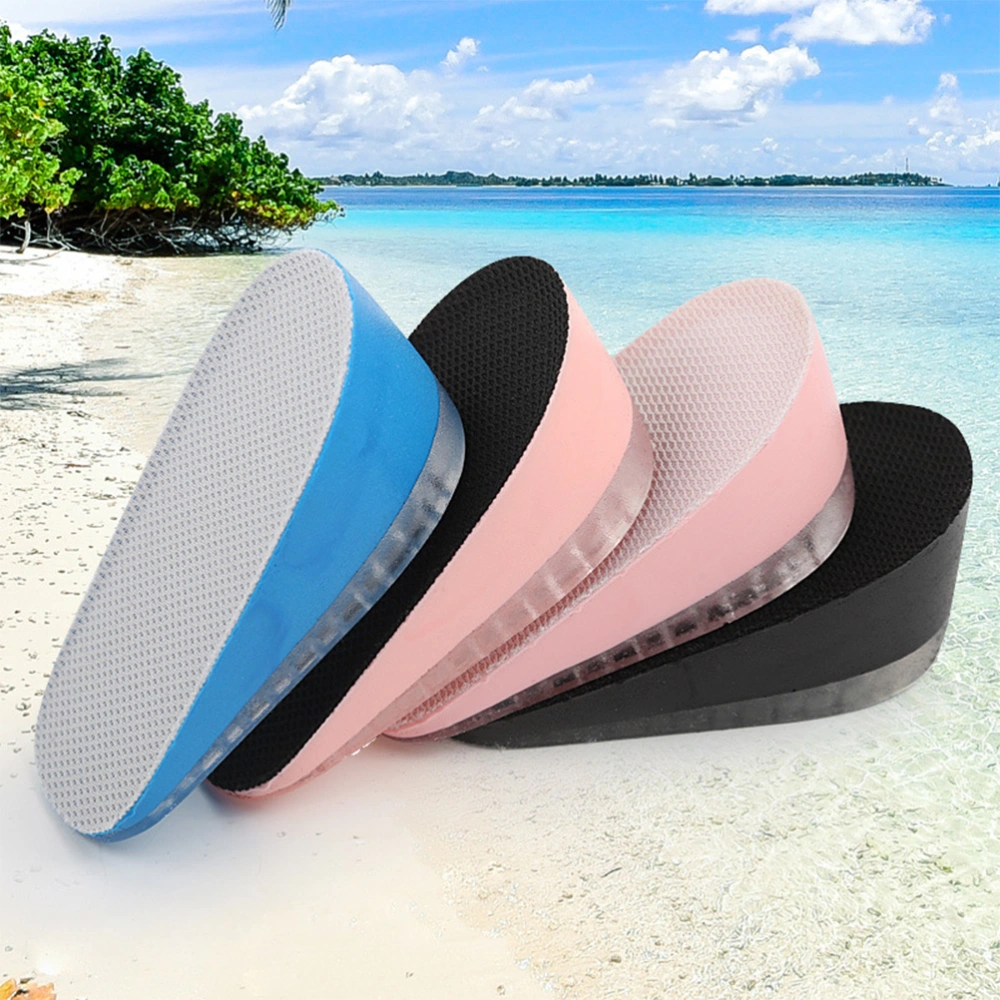 1 Pair of Gel Insoles Non Foot Care Protector Breathable Half Shoe Lift Pad - Size S (2.5cm)