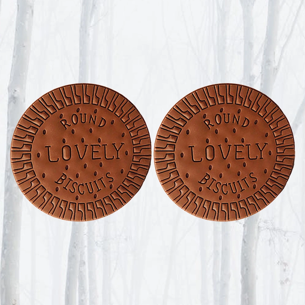 2Pcs Lovely Biscuitse Shaped Cover Notepad Binding Pocket Notebook Portable Mini Daily Diary for Friends