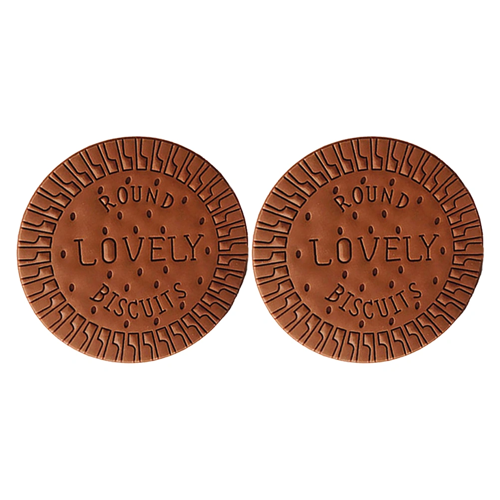 2Pcs Lovely Biscuitse Shaped Cover Notepad Binding Pocket Notebook Portable Mini Daily Diary for Friends