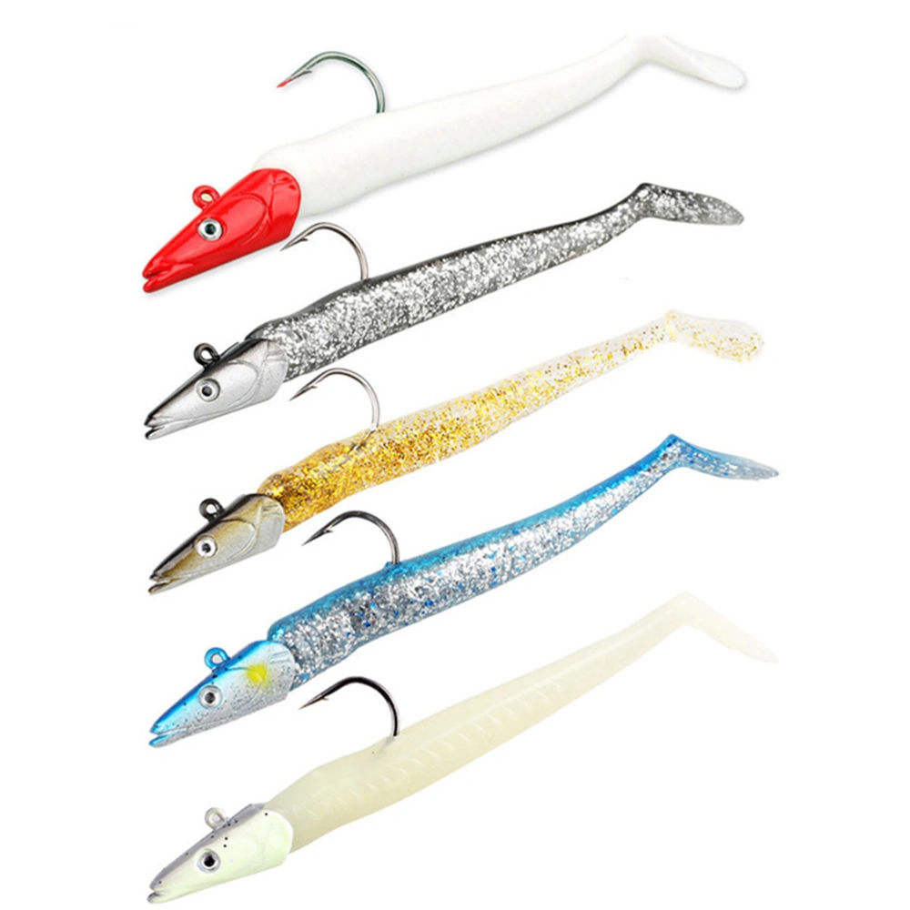 5PCS Lead Head Hooks Fishing Baits Fish Shape Fishing Lures Bionic Lures Fishing Accessories