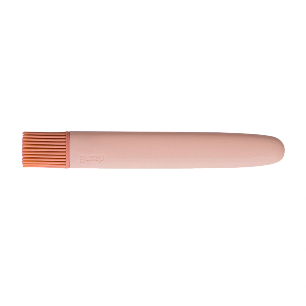 Detachable Silicone Brush with PP Handle Heat Resistance Baking BBQ Oil Sauce Cream Brush Kitchen Pancake Brush for Barbecue Meat Pastry (Pink)